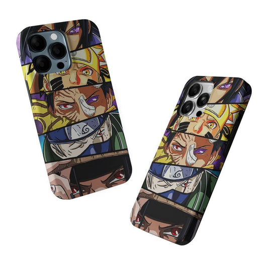 All Eyes Characters in Naruto 2 in 1 Tough Phone Case-Oxvistore