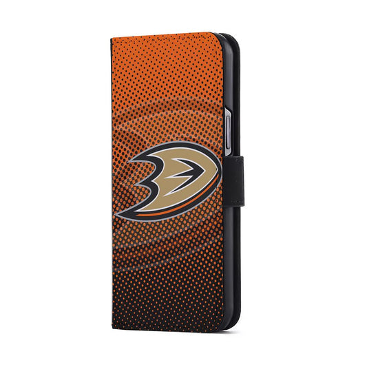 Anaheim Ducks Dot Flip Wallet Phone Case-Oxvistore
