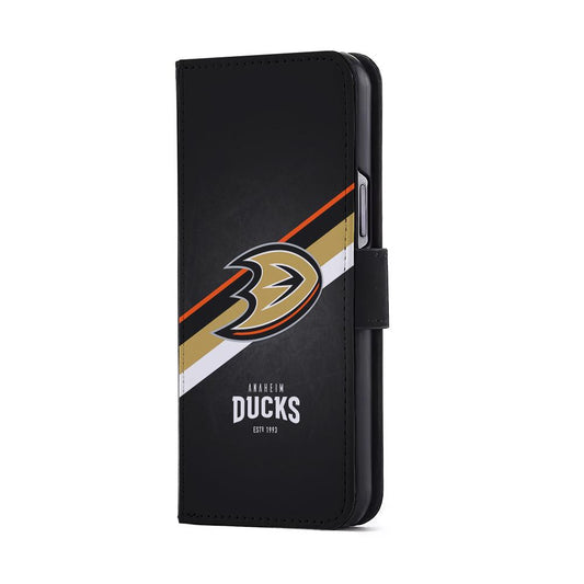 Anaheim Ducks Logo Flip Wallet Phone Case-Oxvistore