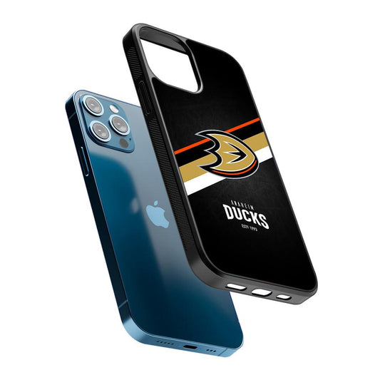 Anaheim Ducks Logo 2D Rubber Phone Case-Oxvistore