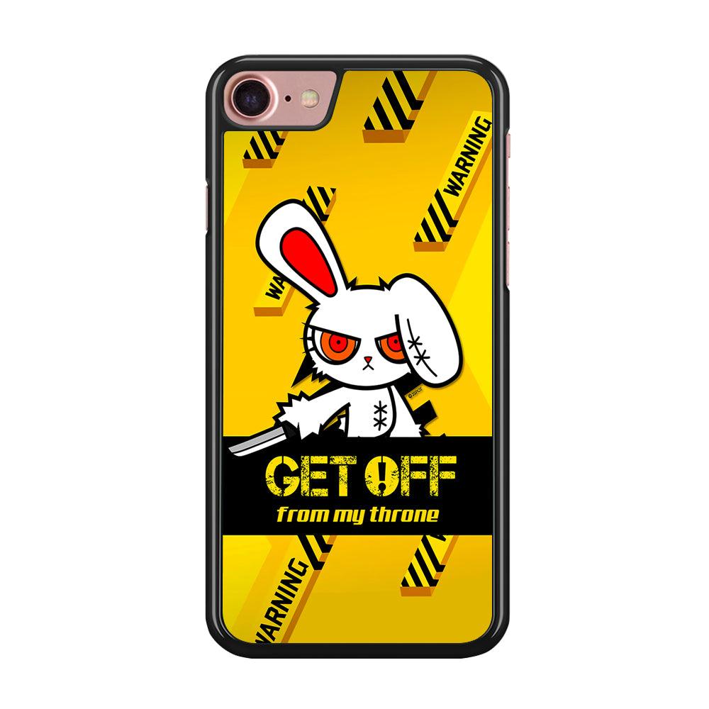 Angry Bunny Throne iPhone 7 Case-Rubber Black (2D Case)-Oxvistore