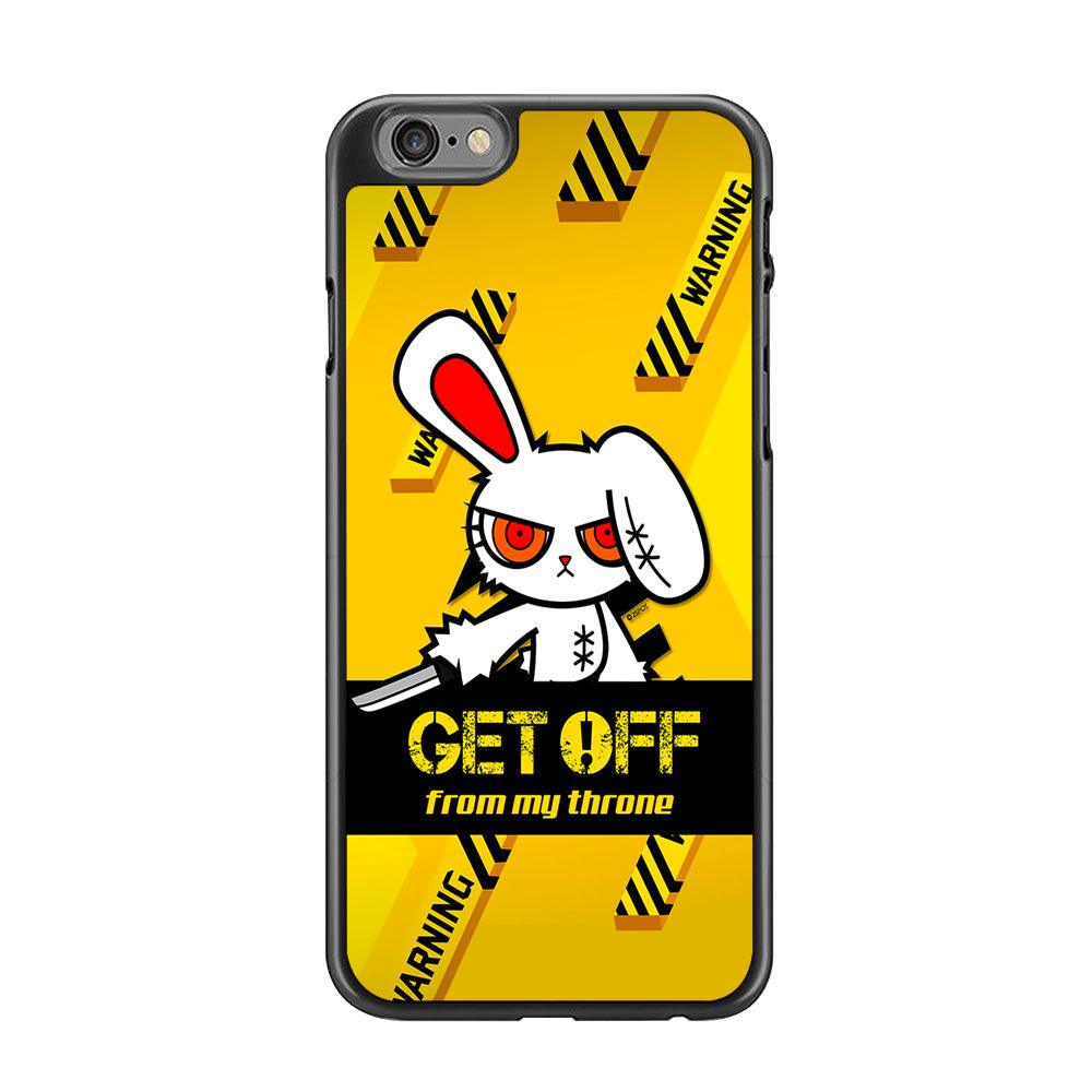 Angry Bunny Throne iPhone 6 Plus | 6s Plus Case-Rubber Black (2D Case)-Oxvistore