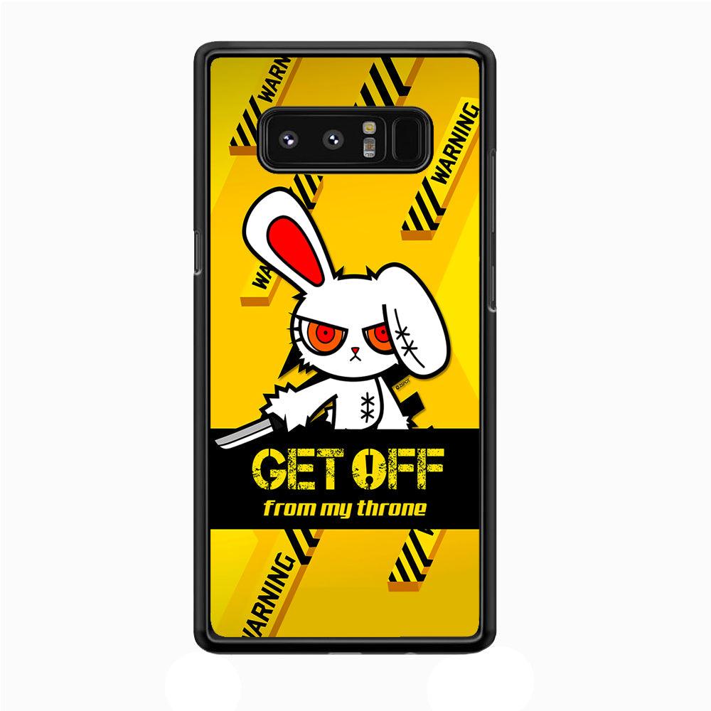 Angry Bunny Throne Samsung Galaxy Note 8 Case-Rubber Black (2D Case)-Oxvistore
