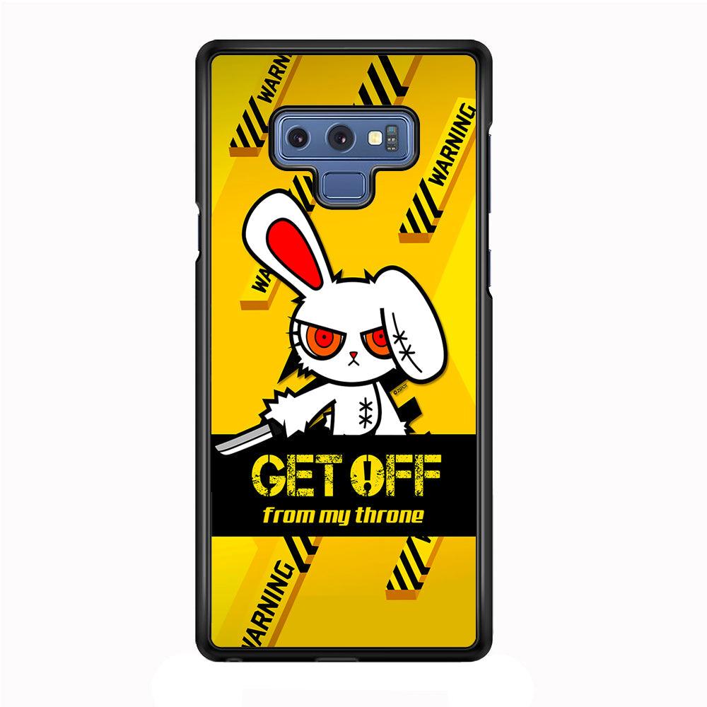 Angry Bunny Throne Samsung Galaxy Note 9 Case-Rubber Black (2D Case)-Oxvistore