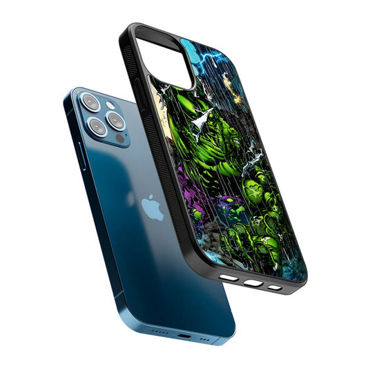 Angry Hulk Destroys The City 2D Rubber Phone Case-Oxvistore