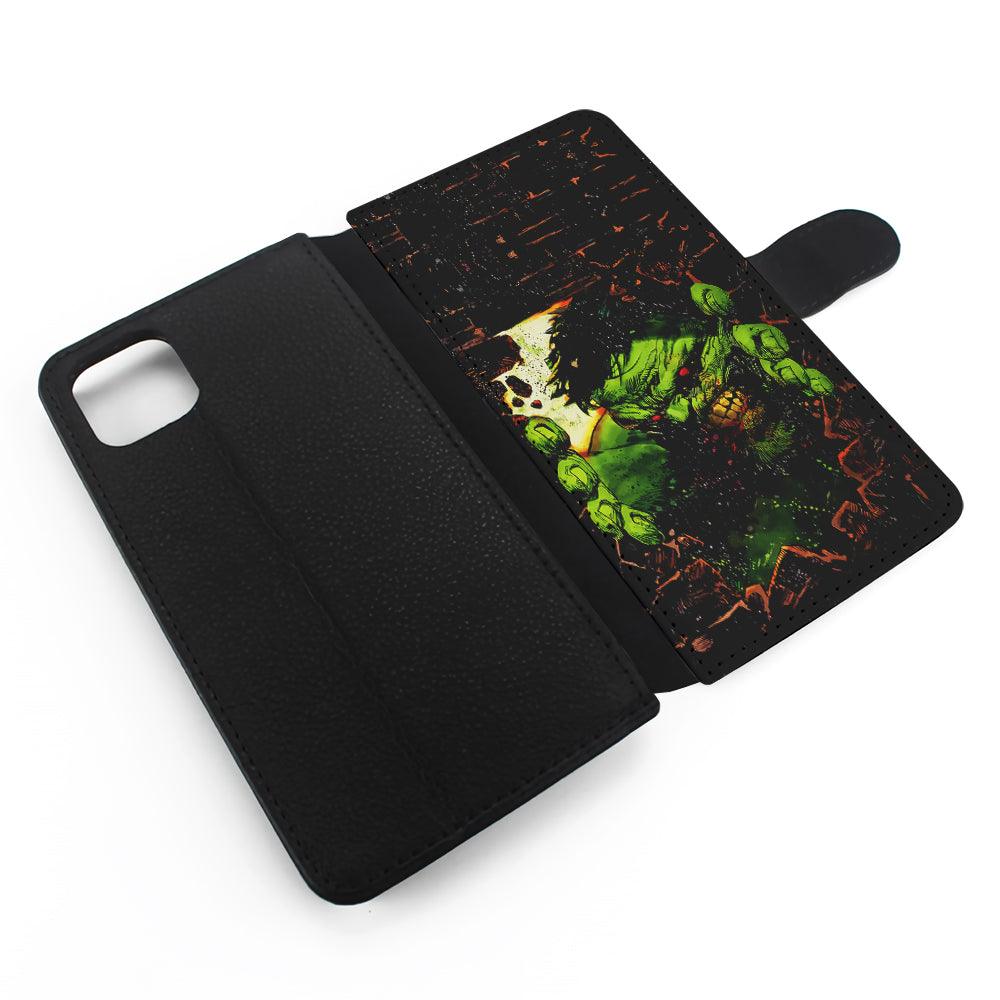 Angry Hulk Scary Face Flip Wallet Phone Case-Oxvistore