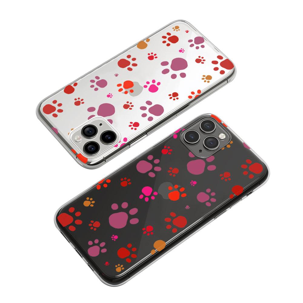 Animal Footprint Stepping on Paint Clear Soft Case-Oxvistore