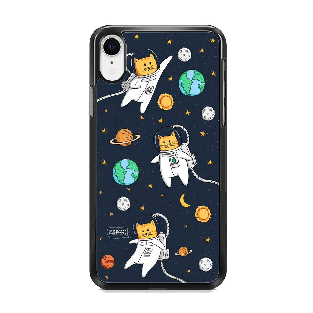 Animal Astronauts Reach for The Star iPhone XR Case-Rubber Black (2D Case)-Oxvistore