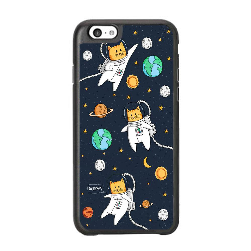 Animal Astronauts Reach for The Star iPhone 6 | 6s Case-Rubber White (2D Case)-Oxvistore