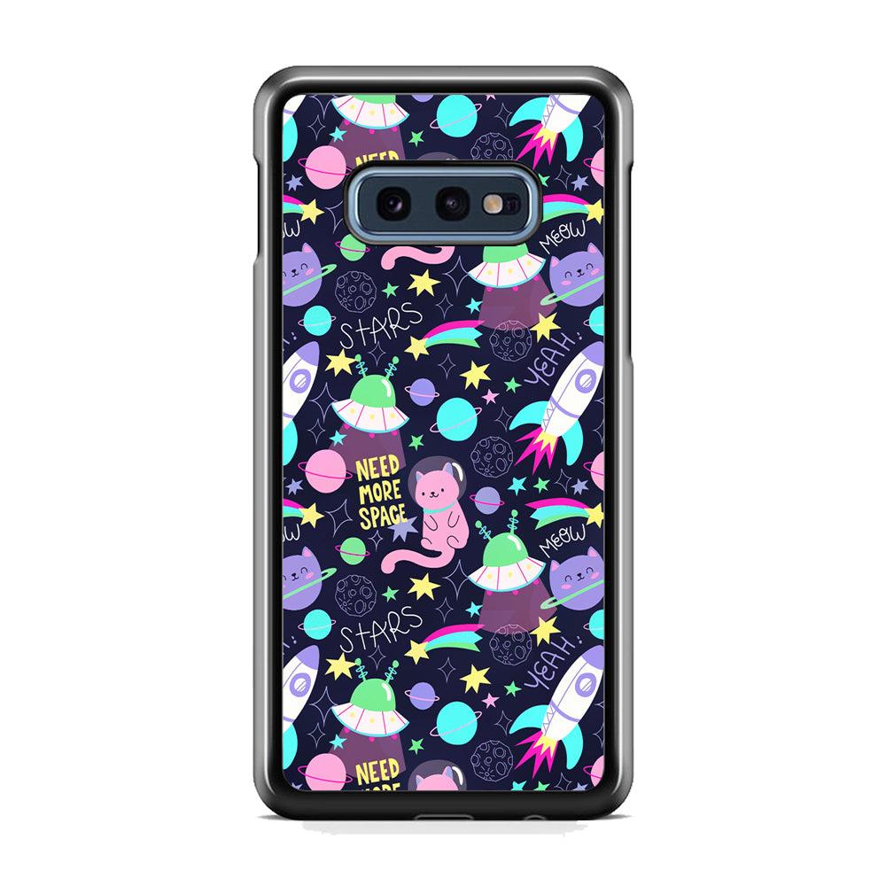 Animal Astronauts Rockets Cat Samsung Galaxy S10E Case-Rubber Black (2D Case)-Oxvistore