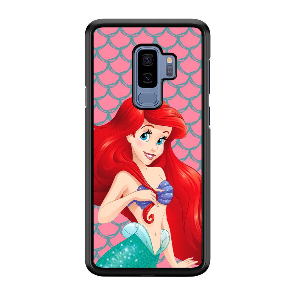 Ariel The Beauty Princess of Mermaid Samsung Galaxy S9 Plus Case-Rubber Black (2D Case)-Oxvistore