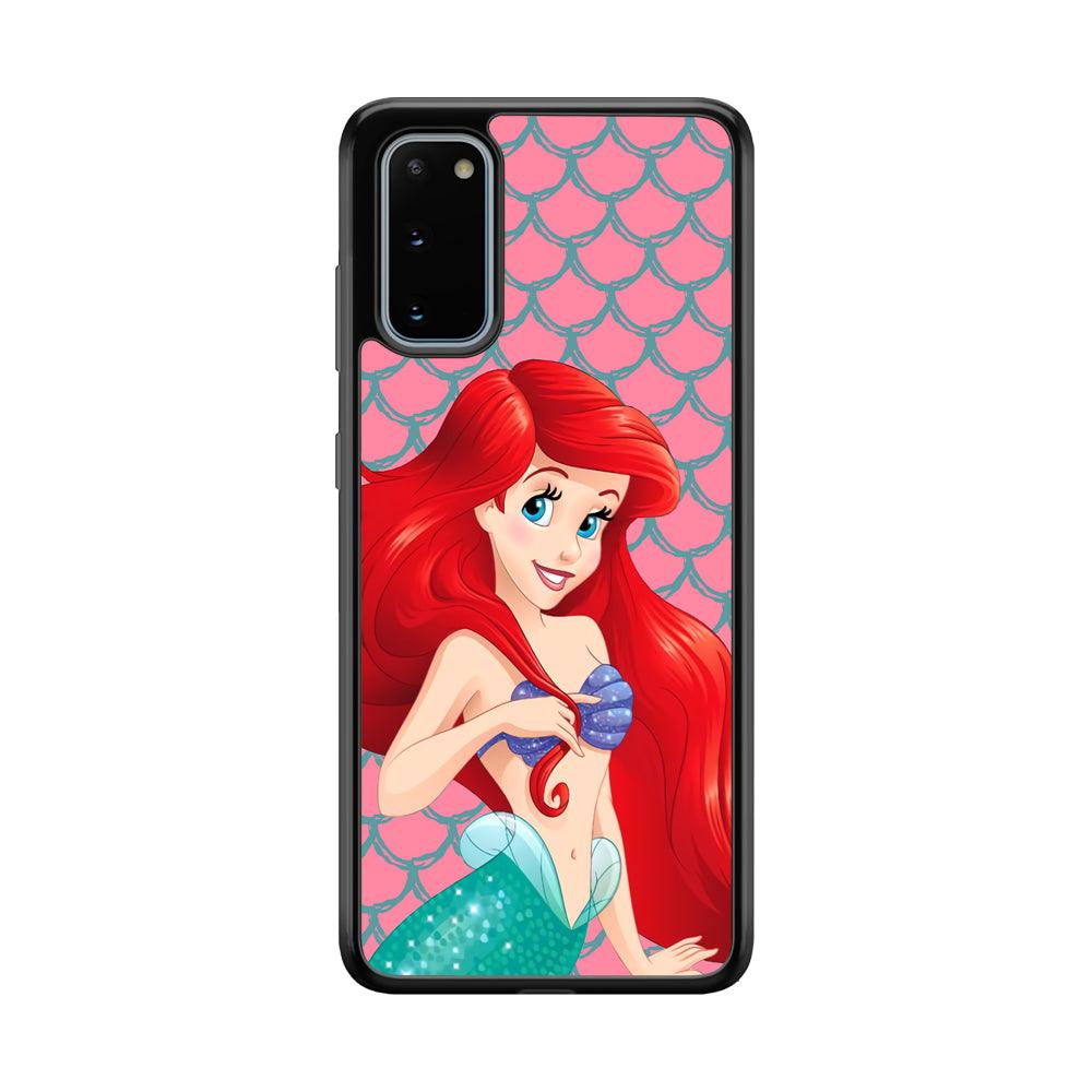 Ariel The Beauty Princess of Mermaid Samsung Galaxy S20 Case-Rubber Black (2D Case)-Oxvistore