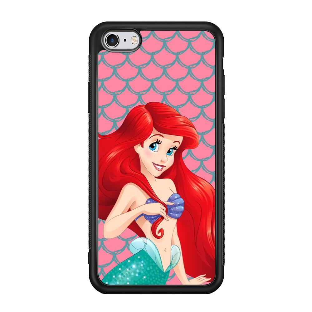 Ariel The Beauty Princess of Mermaid iPhone 6 Plus | 6s Plus Case-Rubber Black (2D Case)-Oxvistore