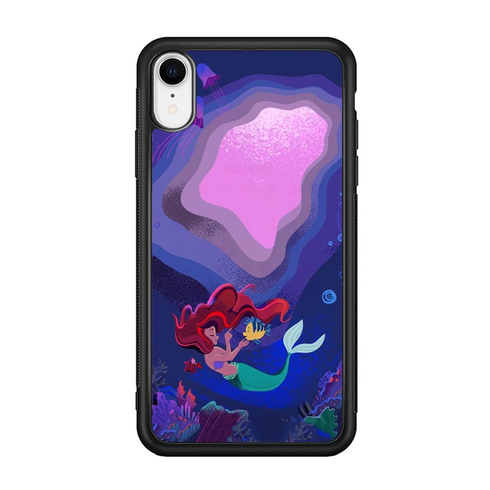 Ariel The Princess Deep of The Sea iPhone XR Case-Rubber Black (2D Case)-Oxvistore