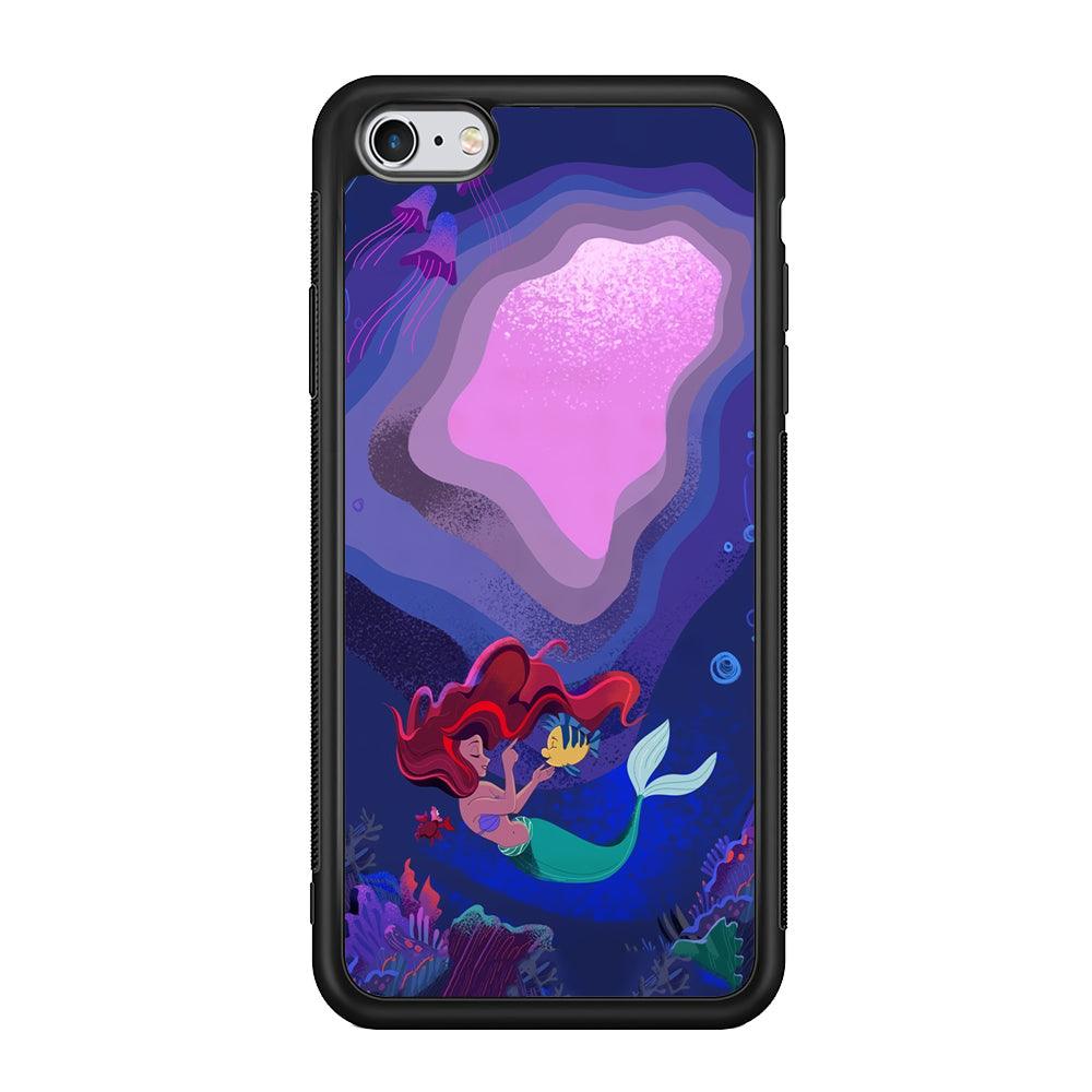 Ariel The Princess Deep of The Sea iPhone 6 Plus | 6s Plus Case-Rubber Black (2D Case)-Oxvistore