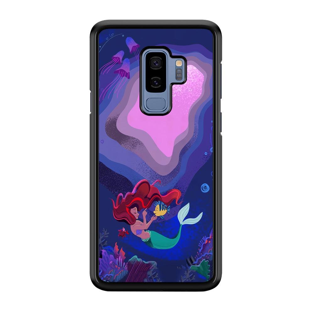 Ariel The Princess Deep of The Sea Samsung Galaxy S9 Plus Case-Rubber Black (2D Case)-Oxvistore