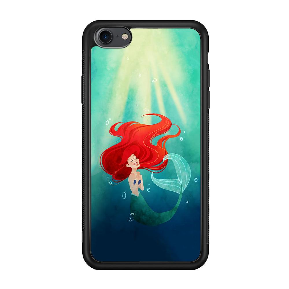 Ariel The Princess Happiness of Heart iPhone 7 Case-Rubber Black (2D Case)-Oxvistore