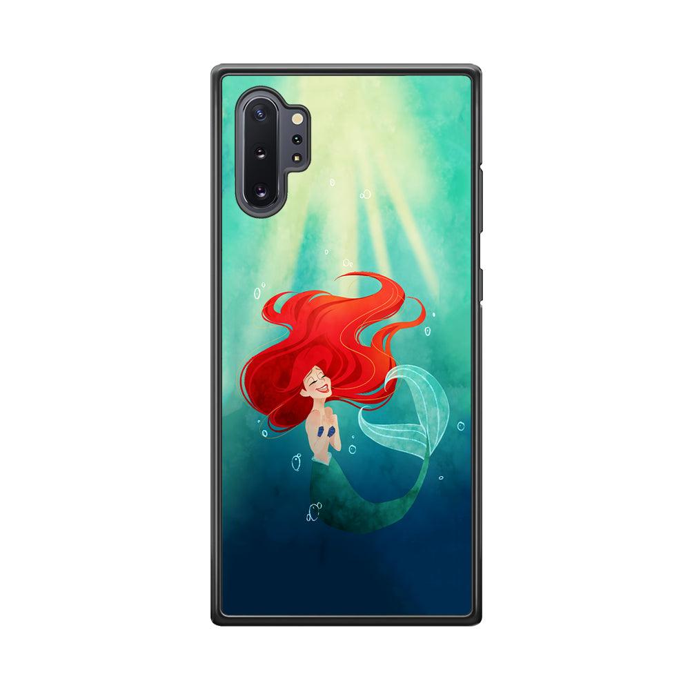 Ariel The Princess Happiness of Heart Samsung Galaxy Note 10 Plus Case-Rubber Black (2D Case)-Oxvistore