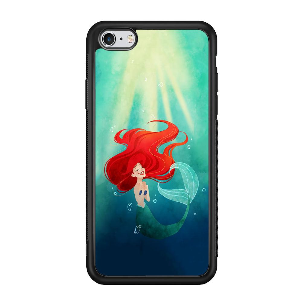 Ariel The Princess Happiness of Heart iPhone 6 Plus | 6s Plus Case-Rubber Black (2D Case)-Oxvistore