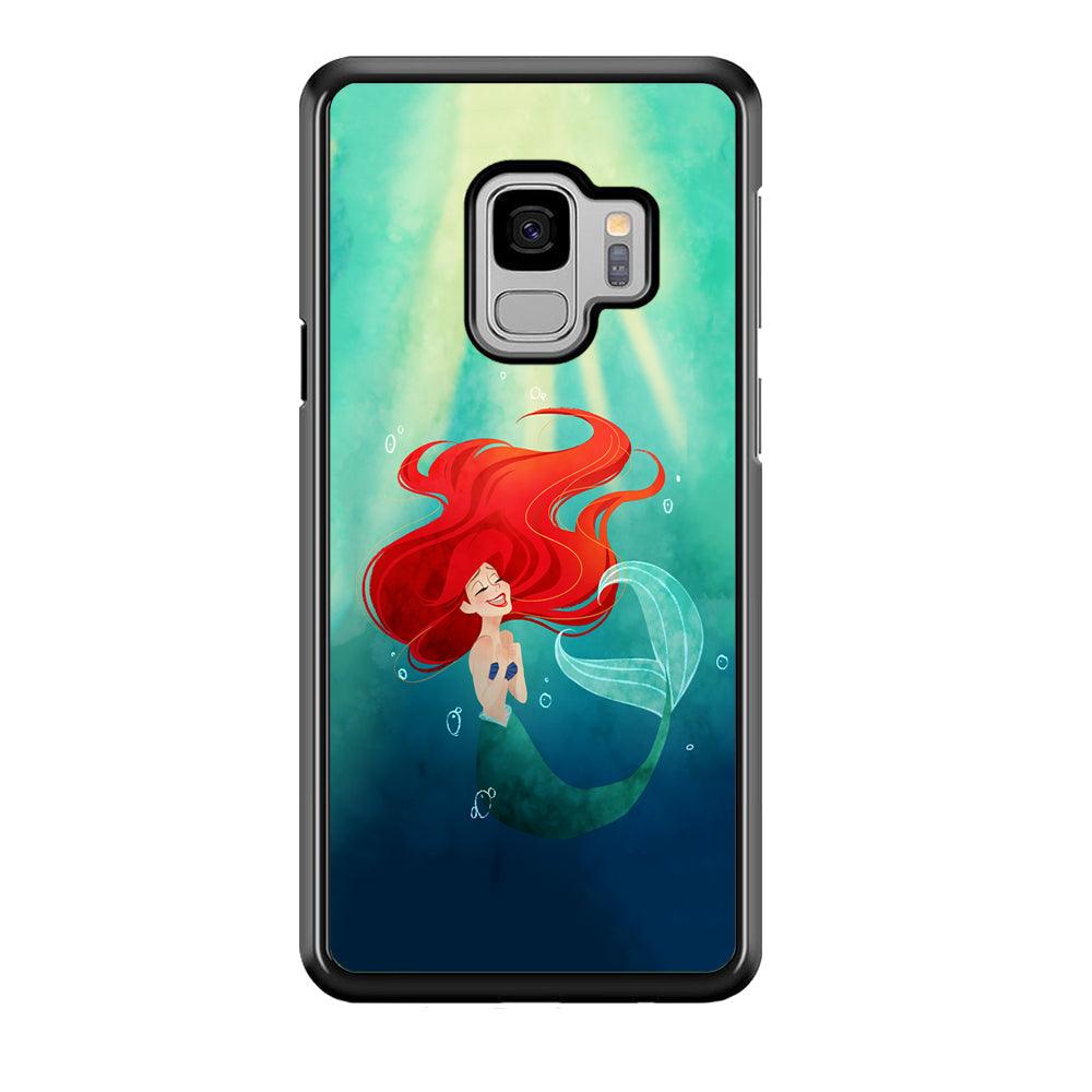 Ariel The Princess Happiness of Heart Samsung Galaxy S9 Case-Rubber Black (2D Case)-Oxvistore