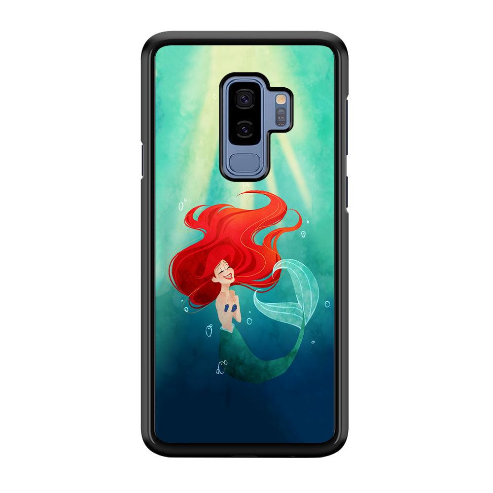 Ariel The Princess Happiness of Heart Samsung Galaxy S9 Plus Case-Rubber Black (2D Case)-Oxvistore