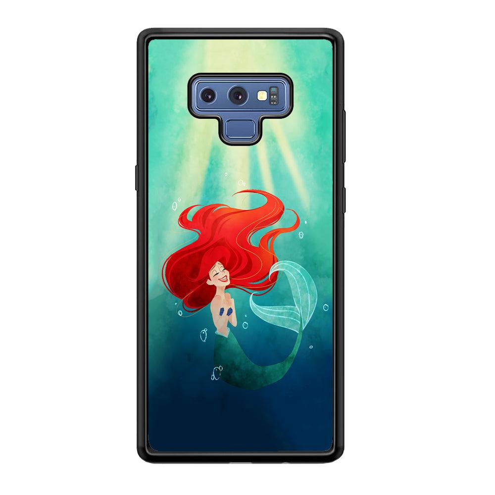 Ariel The Princess Happiness of Heart Samsung Galaxy Note 9 Case-Rubber Black (2D Case)-Oxvistore
