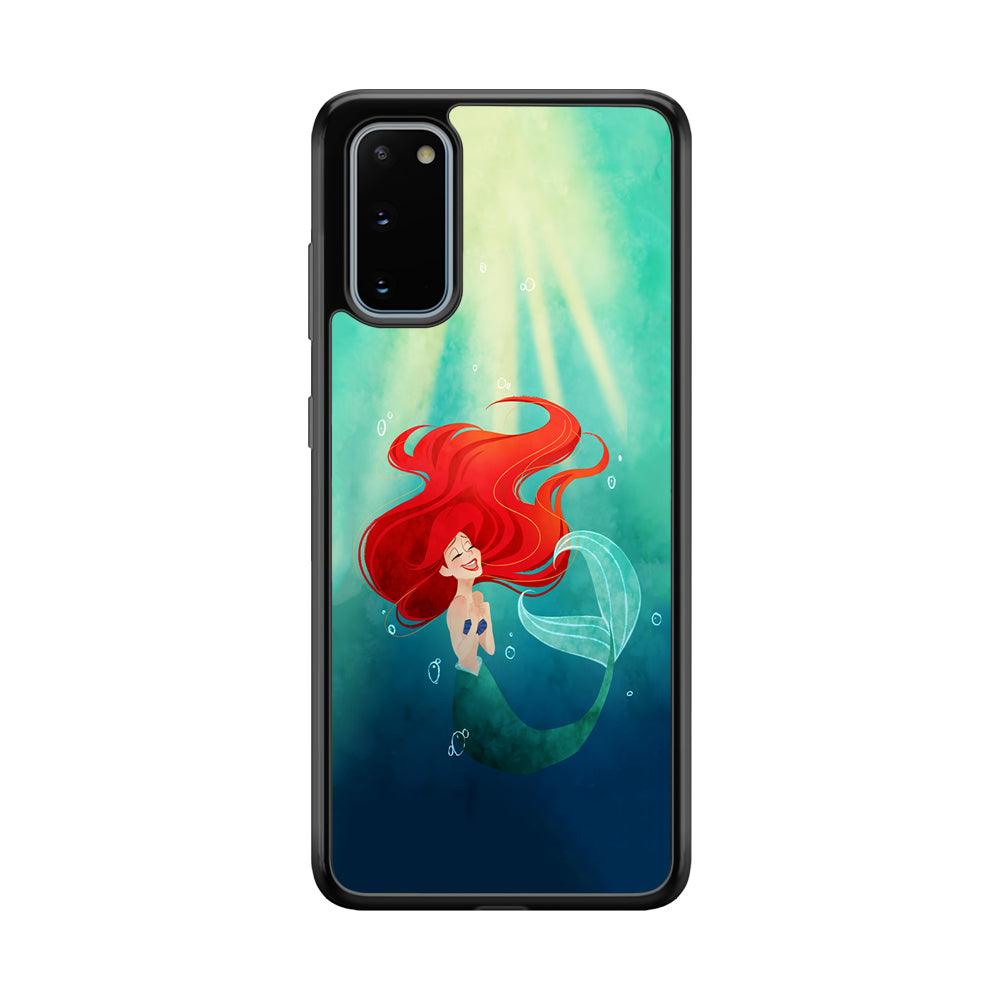Ariel The Princess Happiness of Heart Samsung Galaxy S20 Case-Rubber Black (2D Case)-Oxvistore