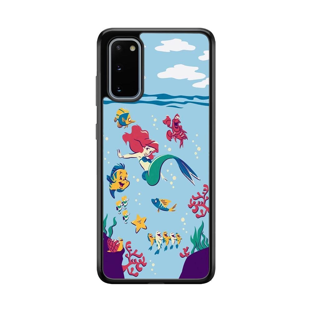 Ariel The Princess Orchestra of Sea Samsung Galaxy S20 Case-Rubber Black (2D Case)-Oxvistore