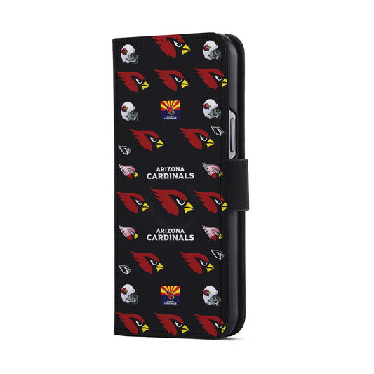 Arizona Cardinals Pattern Flip Wallet Phone Case-Oxvistore