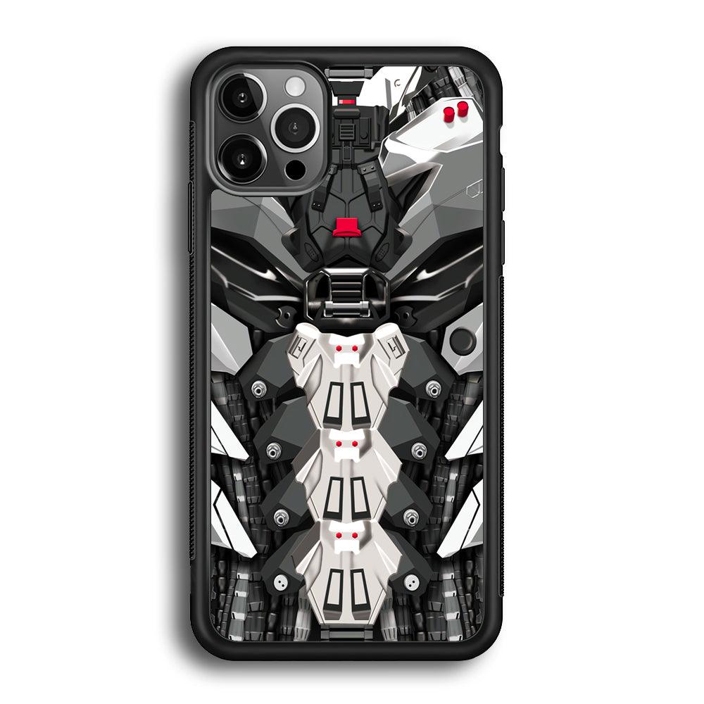Armored Skin of Soldier iPhone 12 Pro Case-Rubber White (2D Case)-Oxvistore