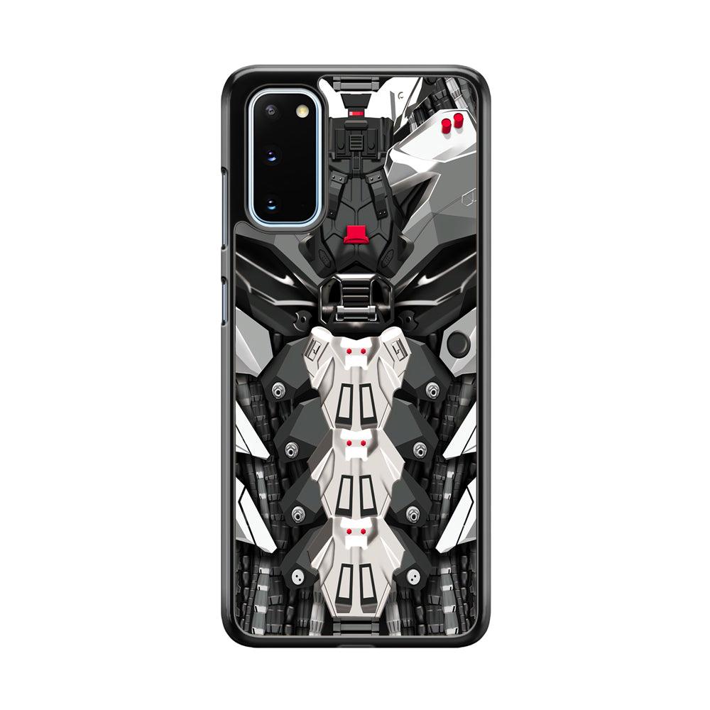 Armored Skin of Soldier Samsung Galaxy S20 Case-Rubber White (2D Case)-Oxvistore
