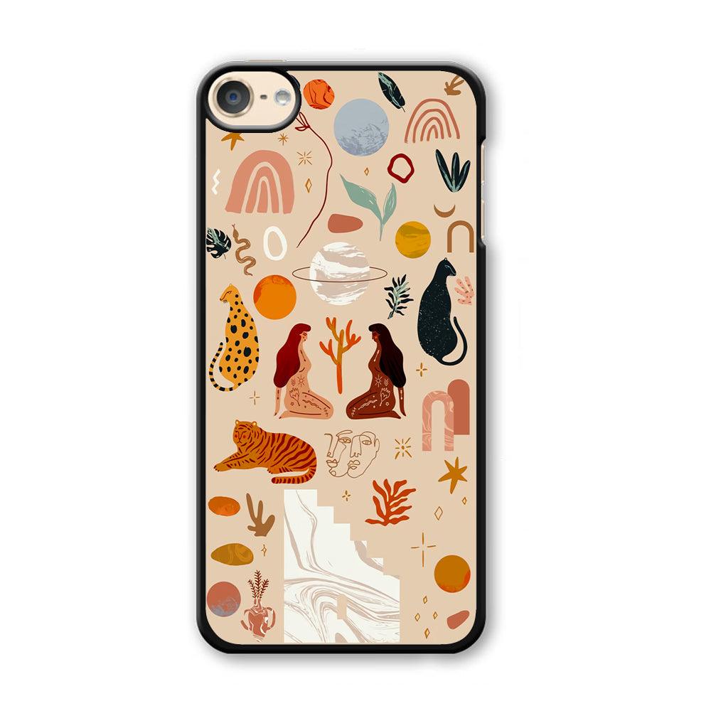 Art of Nature Women and The Tiger iPod Touch 6 Case-3D Case-Oxvistore