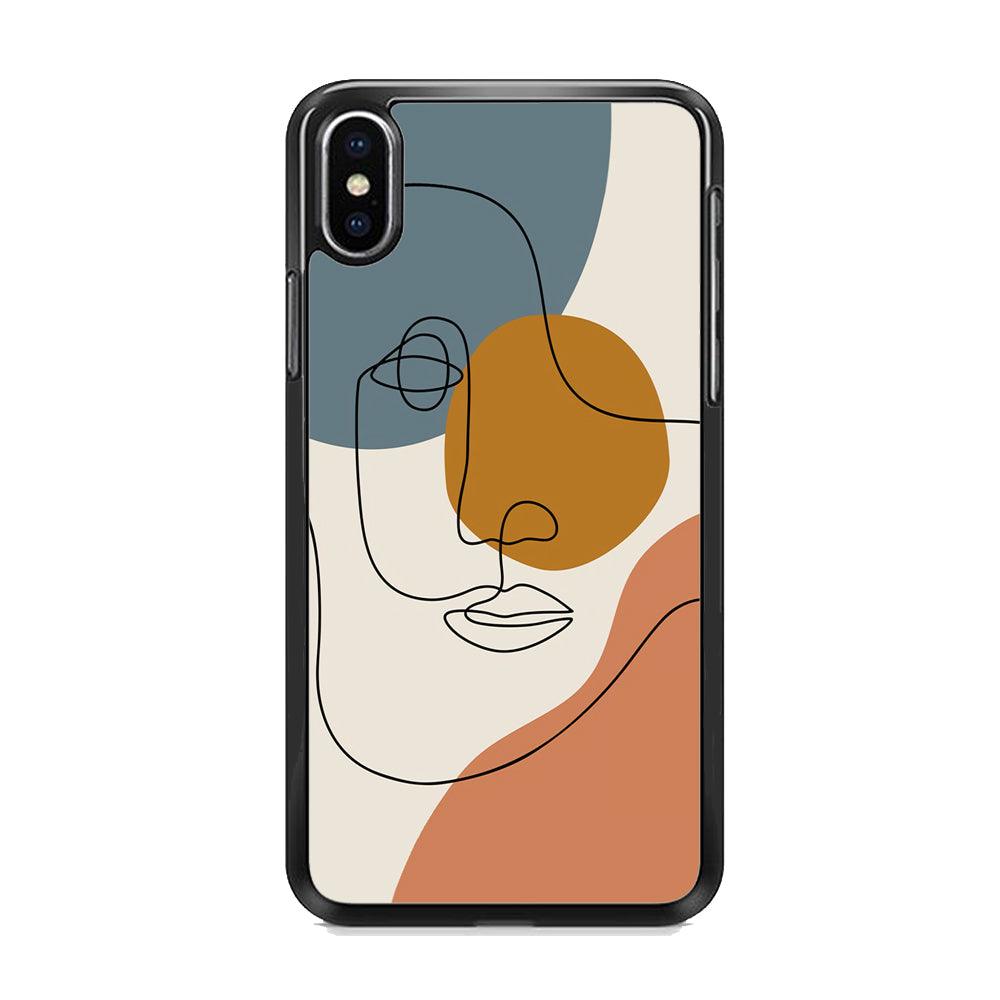 Art of Silhouette Moon Light iPhone XS Case-Rubber Black (2D Case)-Oxvistore
