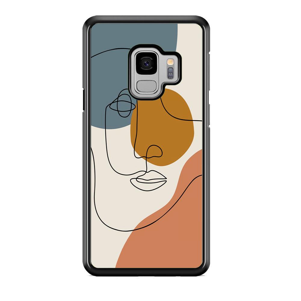 Art of Silhouette Moon Light Samsung Galaxy S9 Case-Rubber White (2D Case)-Oxvistore