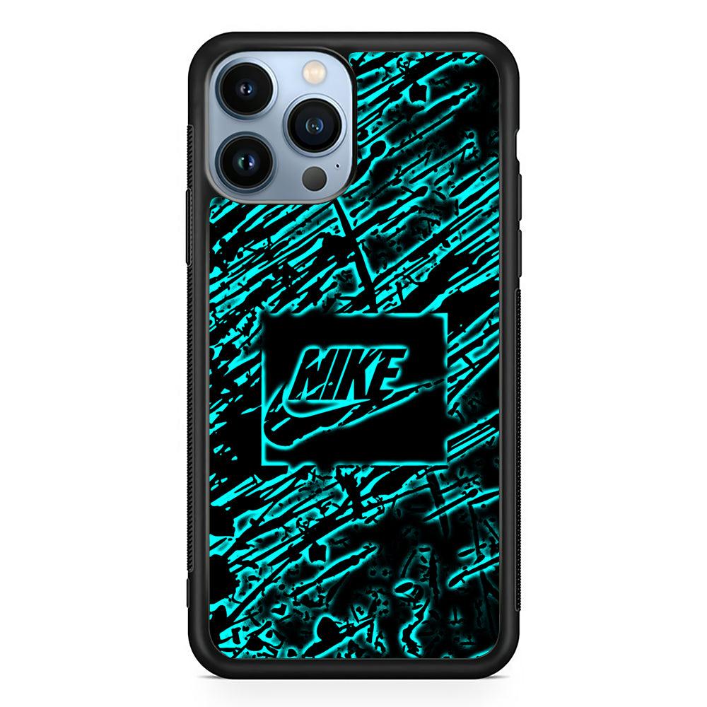 Artistic Nike Blue Abstract 2D Rubber Phone Case-Black-Oxvistore