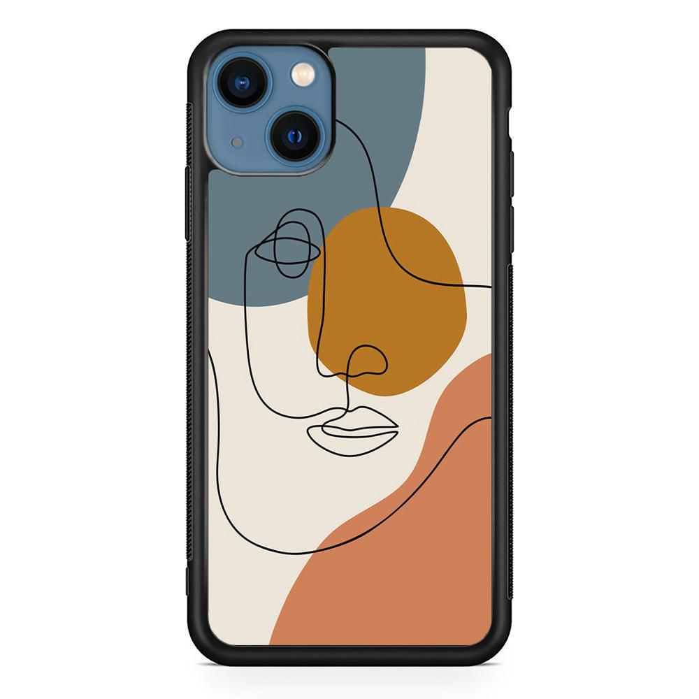 Art of Silhouette Moon Light iPhone 15 Case-Rubber White (2D Case)-Oxvistore