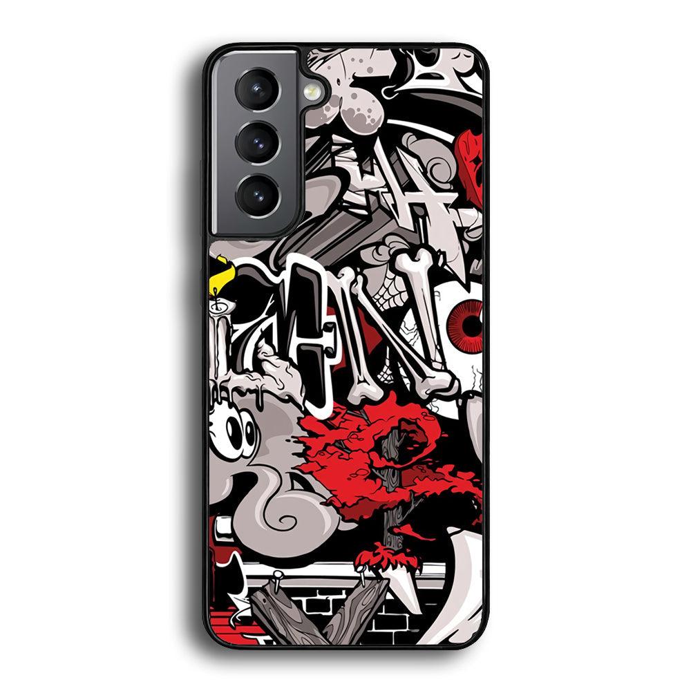 Art of The Grafity House Samsung Galaxy S21 Case-Rubber Black (2D Case)-Oxvistore