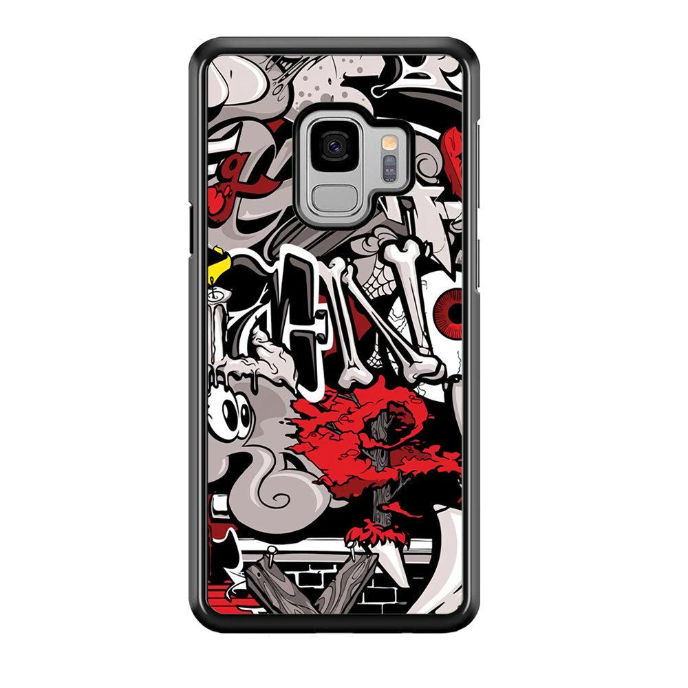 Art of The Grafity House Samsung Galaxy S9 Case-Rubber Black (2D Case)-Oxvistore