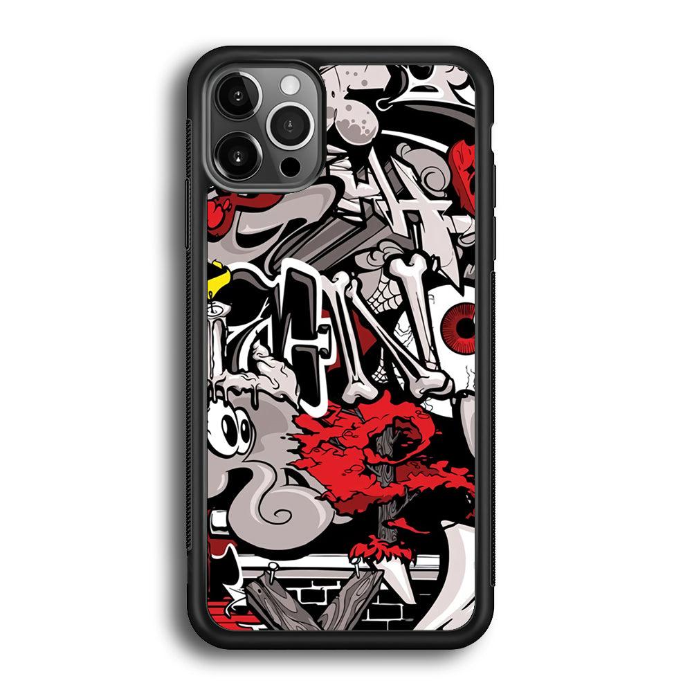 Art of The Grafity House iPhone 12 Pro Case-Rubber Black (2D Case)-Oxvistore