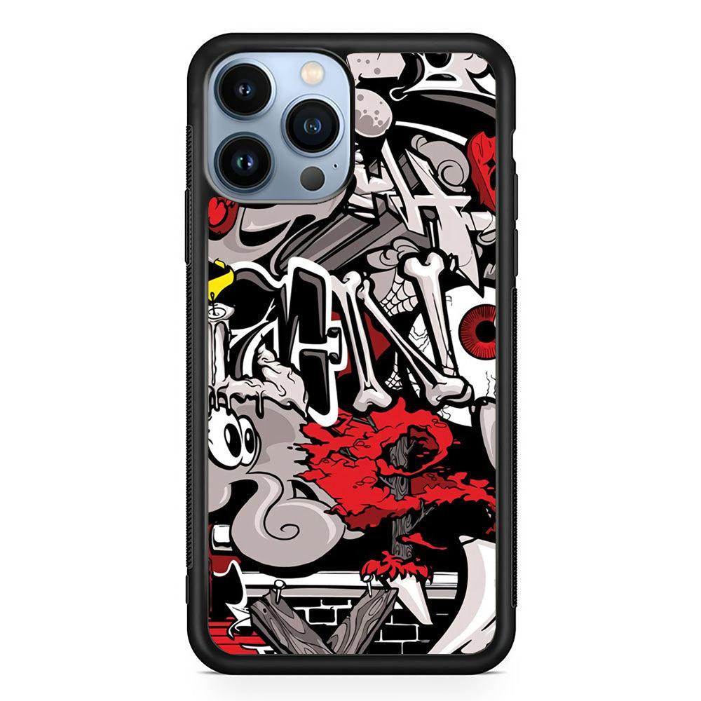 Art of The Grafity House iPhone 14 Pro Max Case-Rubber Black (2D Case)-Oxvistore