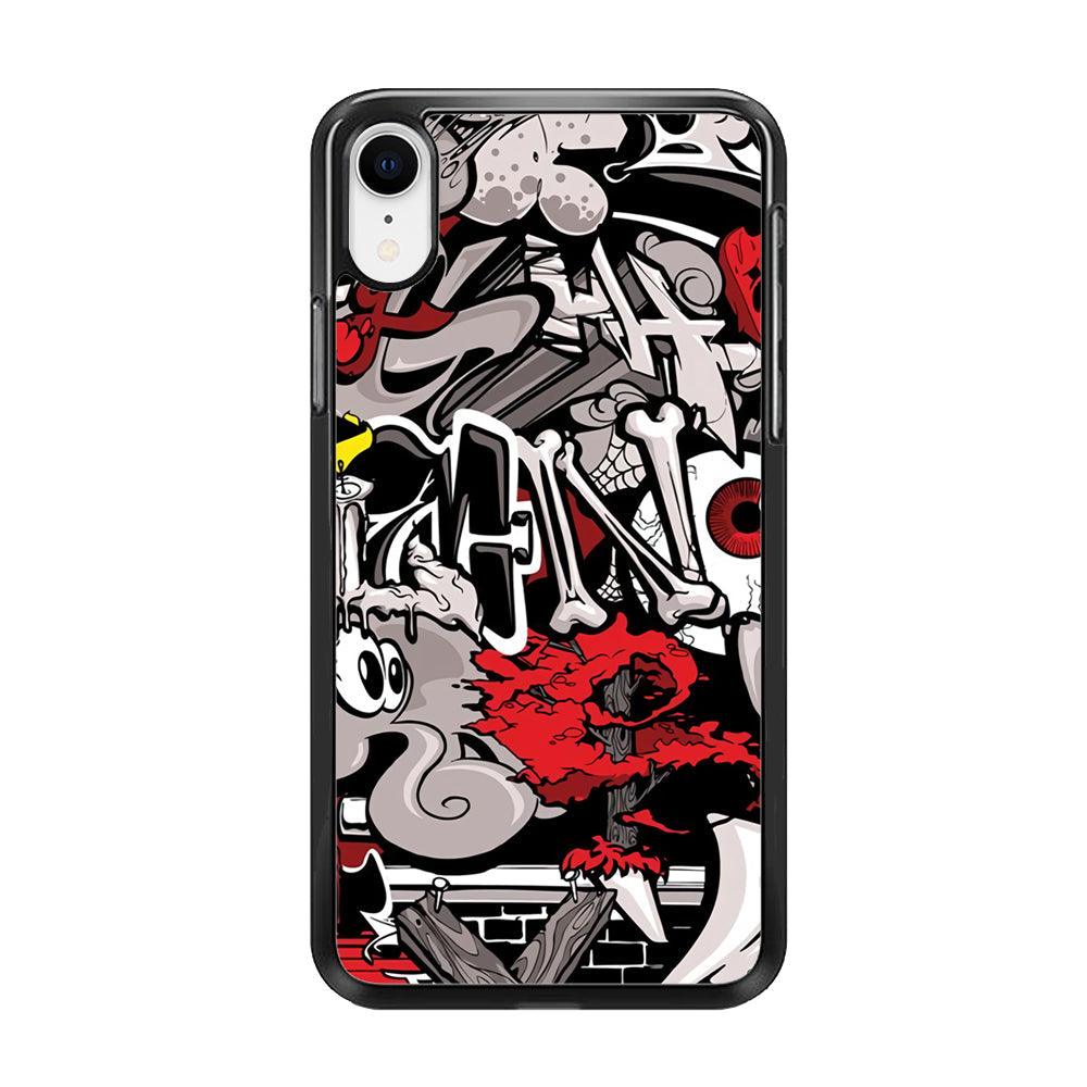 Art of The Grafity House iPhone XR Case-Rubber Black (2D Case)-Oxvistore