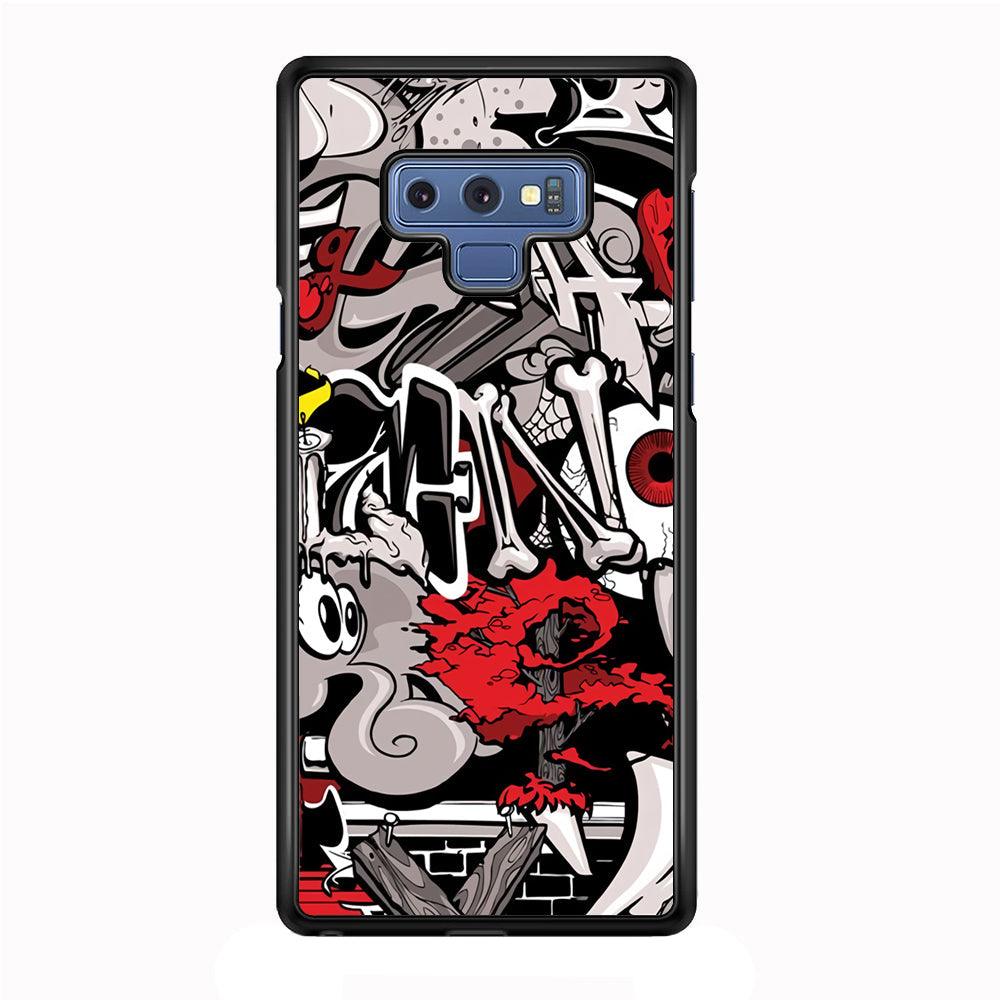Art of The Grafity House Samsung Galaxy Note 9 Case-Rubber Black (2D Case)-Oxvistore