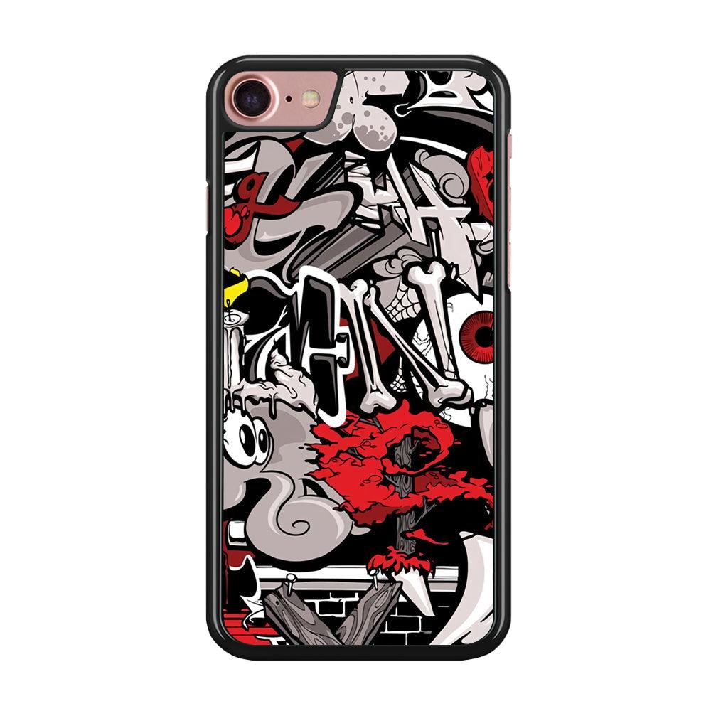 Art of The Grafity House iPhone 8 Case-Rubber Black (2D Case)-Oxvistore