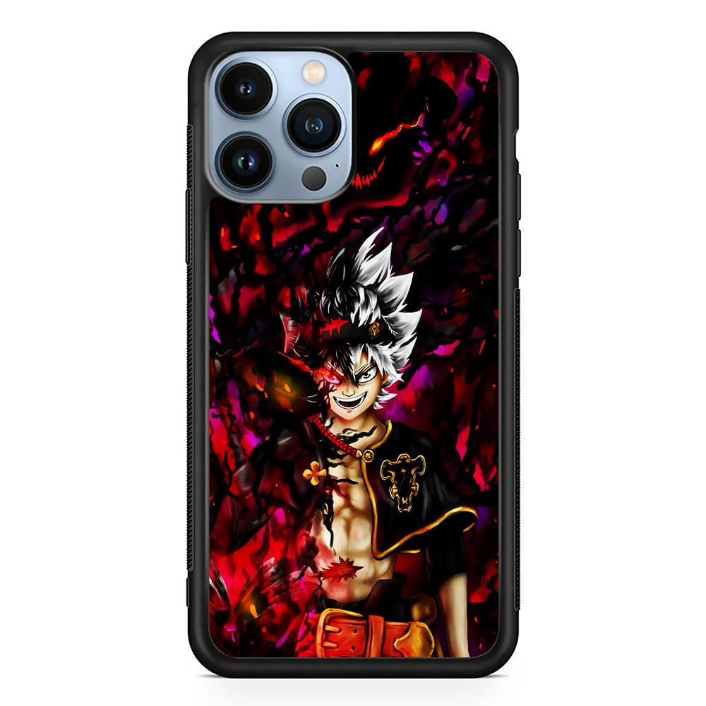 Asta Black Clover Manga 2D Rubber Phone Case-Black-Oxvistore