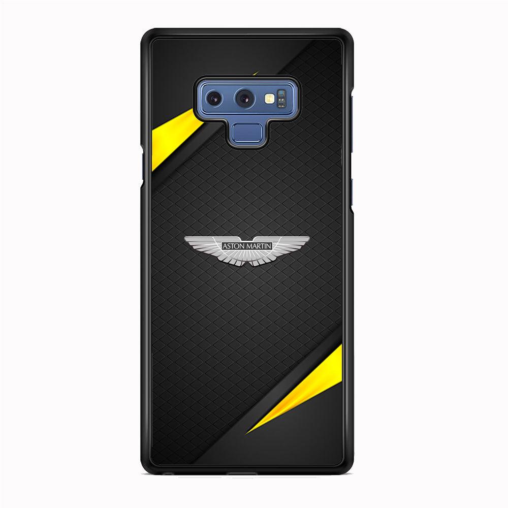 Aston Martin Silver Pinion Samsung Galaxy Note 9 Case-Rubber Black (2D Case)-Oxvistore