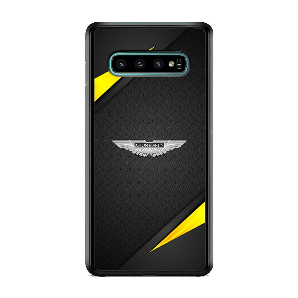 Aston Martin Silver Pinion Samsung Galaxy S10 Case-Rubber Black (2D Case)-Oxvistore