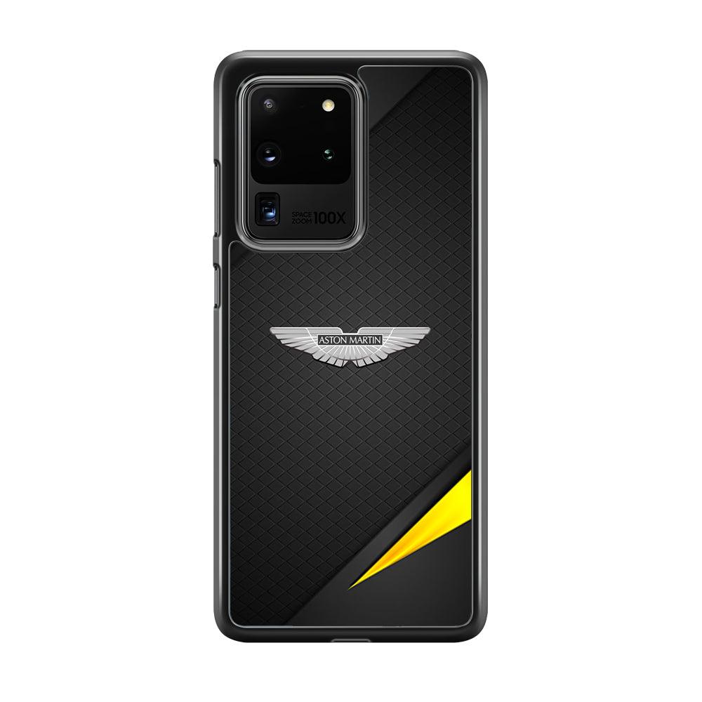 Aston Martin Silver Pinion Samsung Galaxy S20 Ultra Case-Rubber Black (2D Case)-Oxvistore