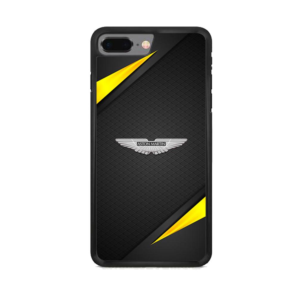 Aston Martin Silver Pinion iPhone 8 Plus Case-Rubber Black (2D Case)-Oxvistore