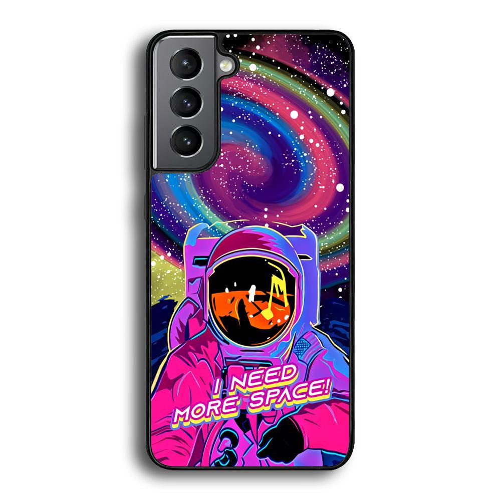 Astronaut Colorful Space Samsung Galaxy S24 Plus Case-Rubber Black (2D Case)-Oxvistore