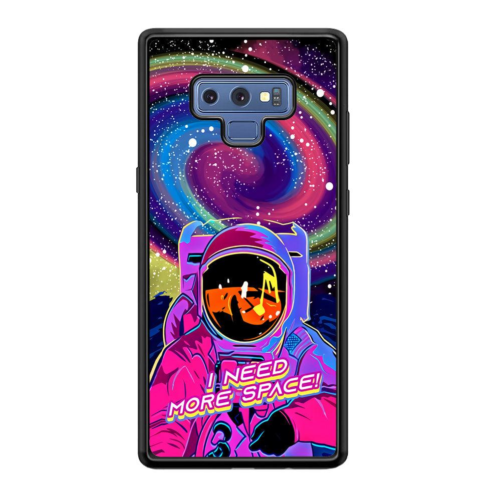Astronaut Colorful Space Samsung Galaxy Note 9 Case-Rubber Black (2D Case)-Oxvistore